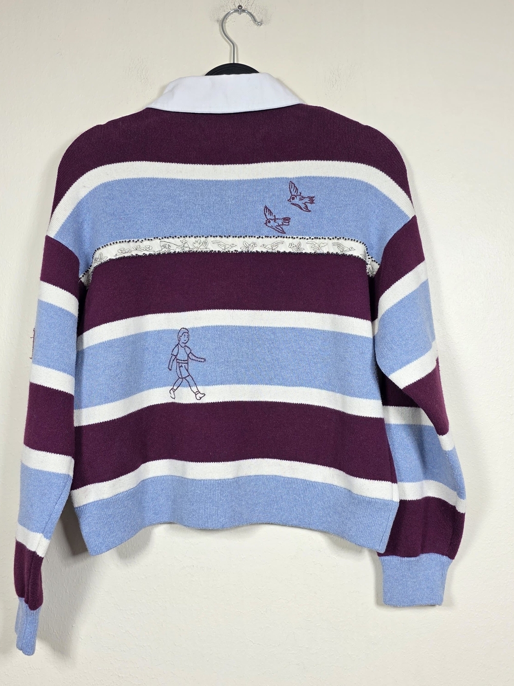 SEA NEW YORK HESTER SOLID RUGBG 95% Cotton, 5% Cashmere SWEATER SIZE S MSRP $375 - Picture 4 of 11